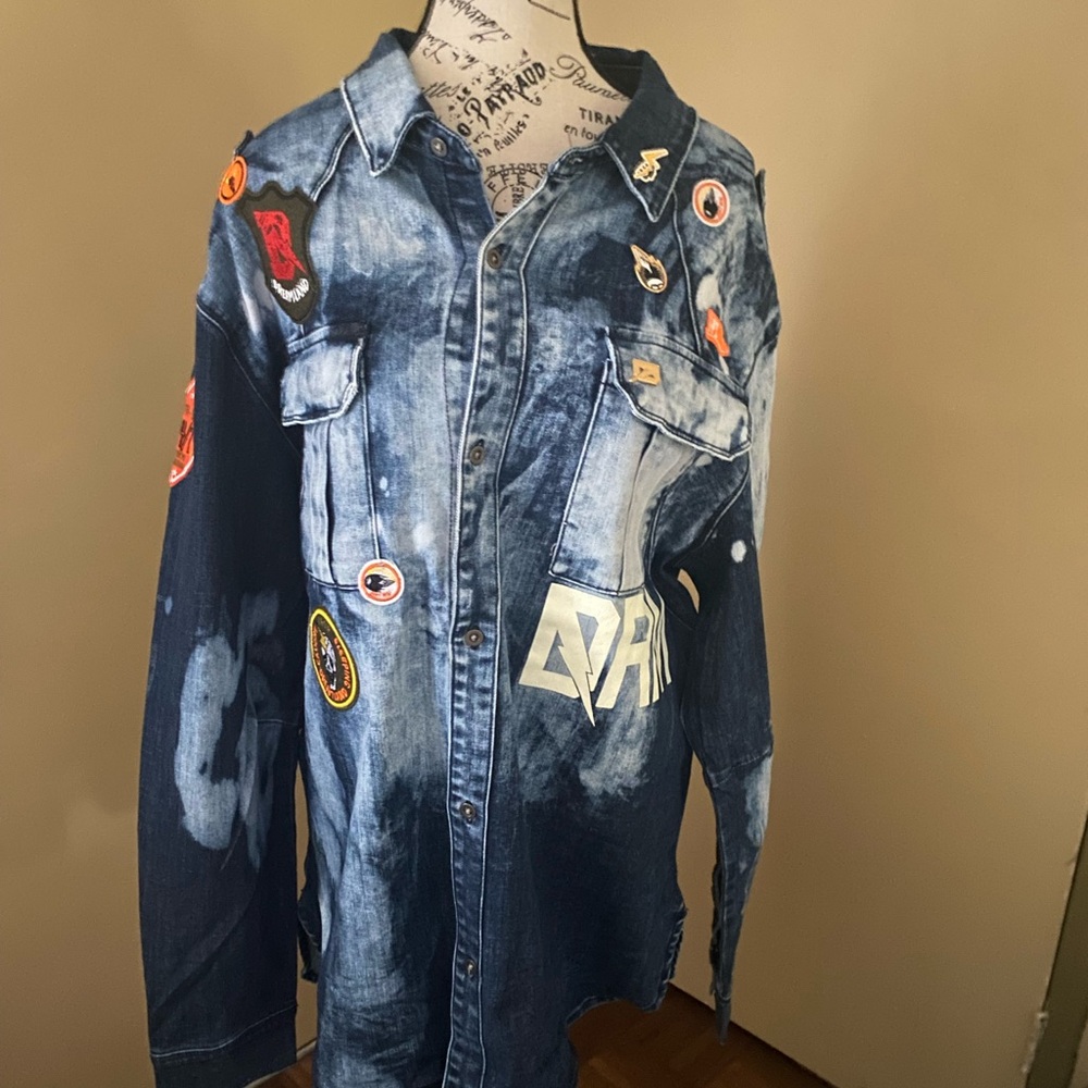 Dreamland Denim Patchwork jacket/Shirt - Picture 2 of 7